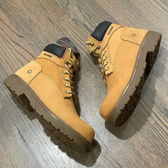 New WOLVERINE MEN'S FLOORHAND WATERPROOF 6" WORK BOOT size 12W in Wheat - Picture 14 of 14